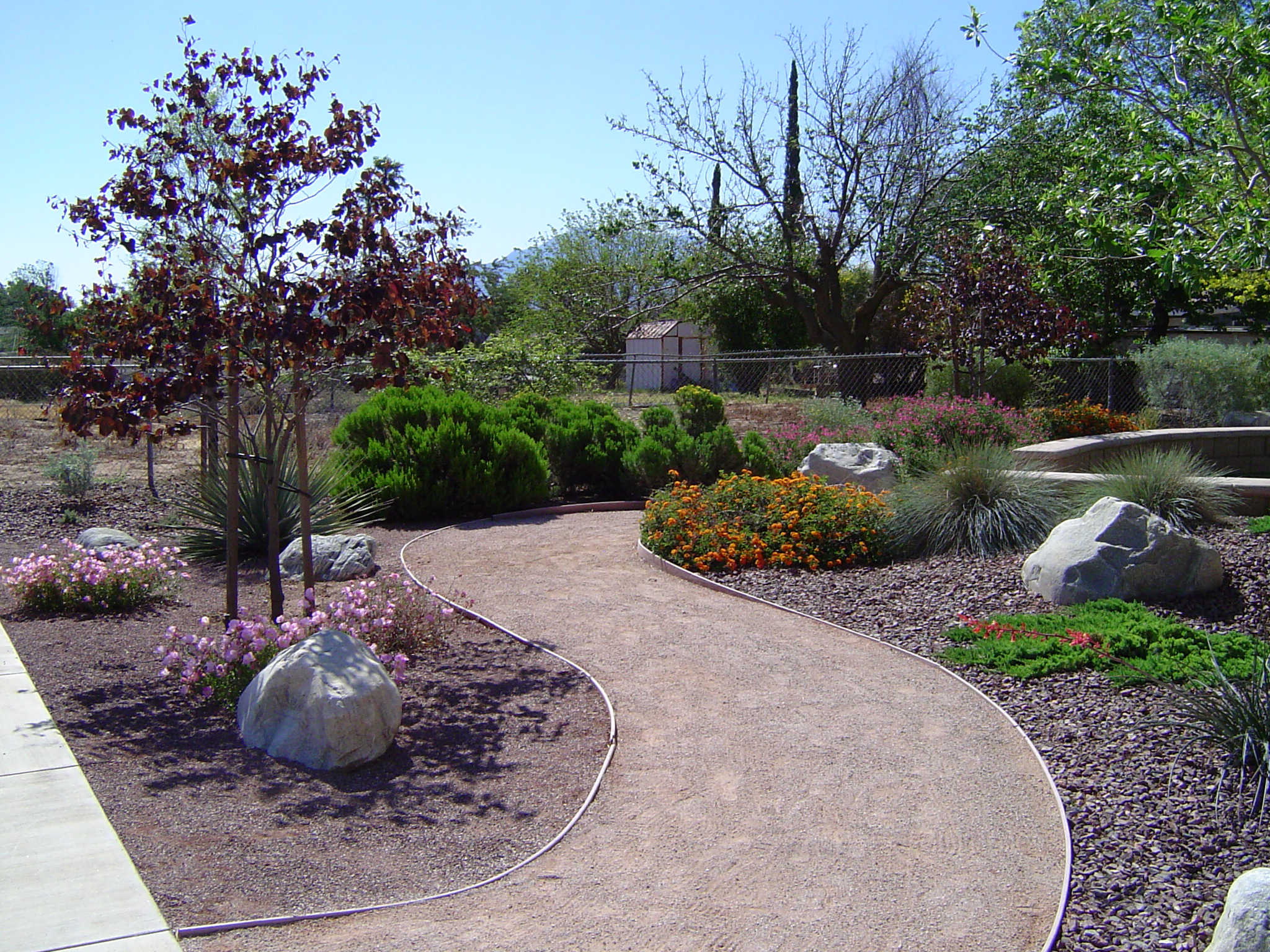 Meandering path through SGPWA's water conservation garden.